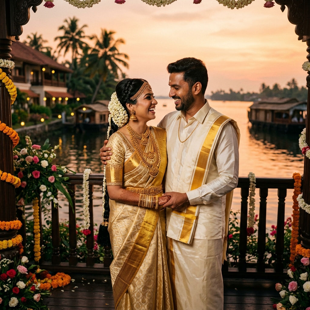 Kerala Tradition Wedding Invitation Website Mockup